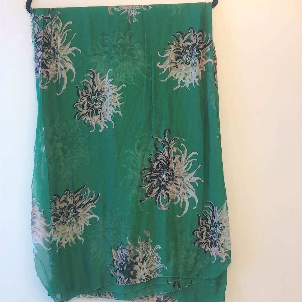 Carolina Herrera Green Flower Print Shall